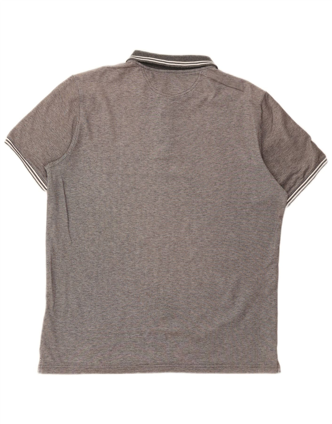 Camisa polo masculina Champion Easy Fit grande listrada cinza