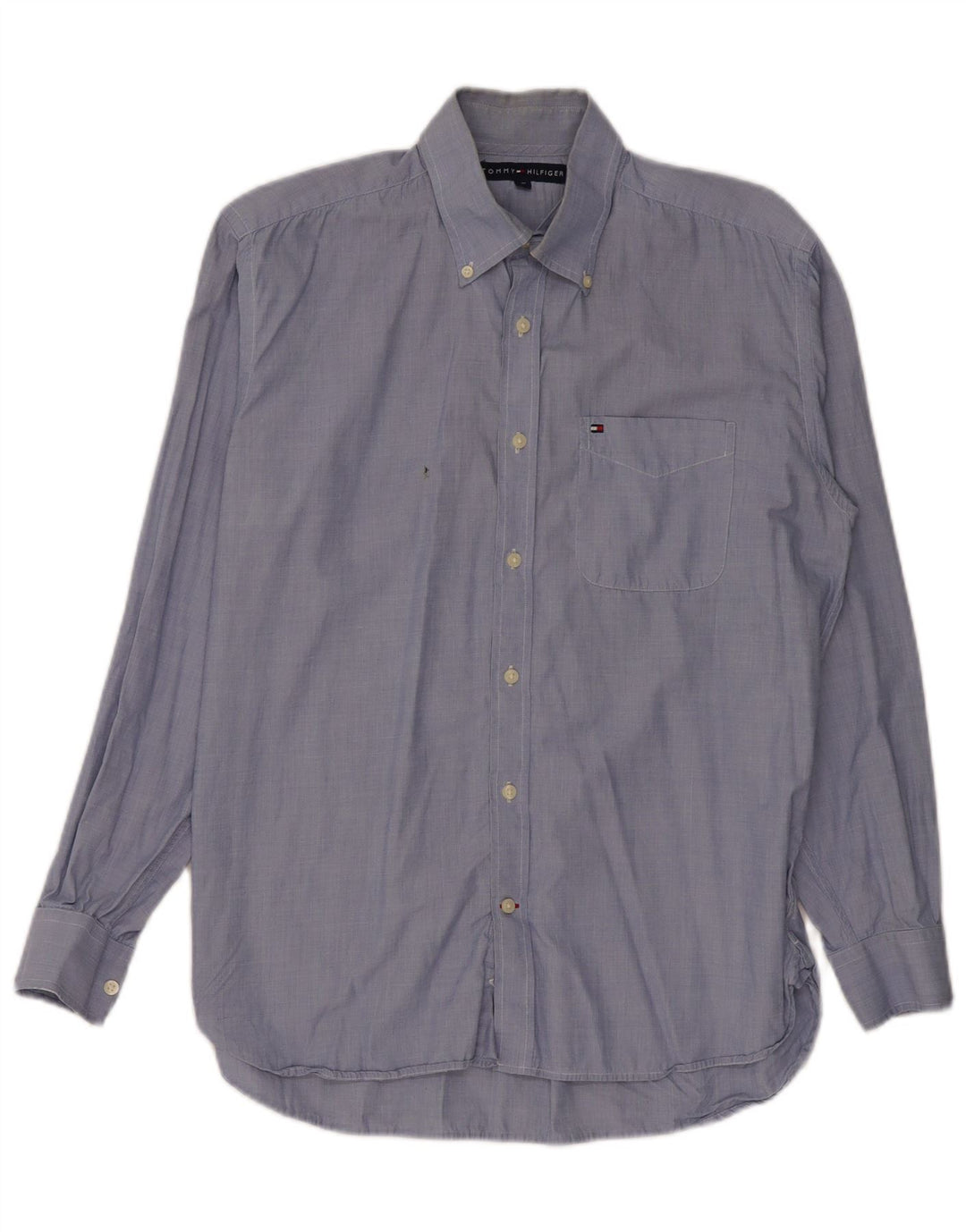 Camisa masculina TOMMY HILFIGER algodão azul médio