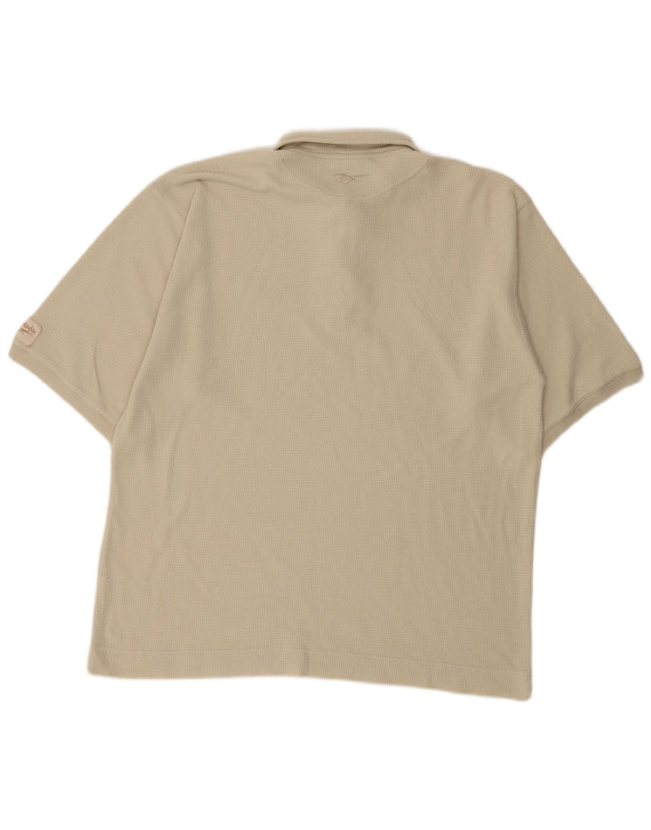 Camisa polo masculina Reebok grande algodão bege