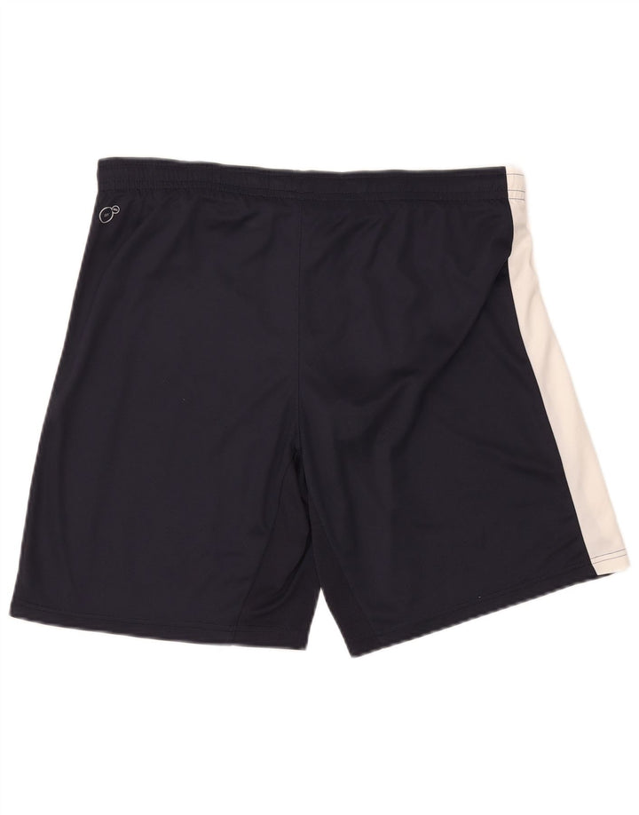 Shorts esportivos masculinos Puma médio azul marinho colorblock poliéster