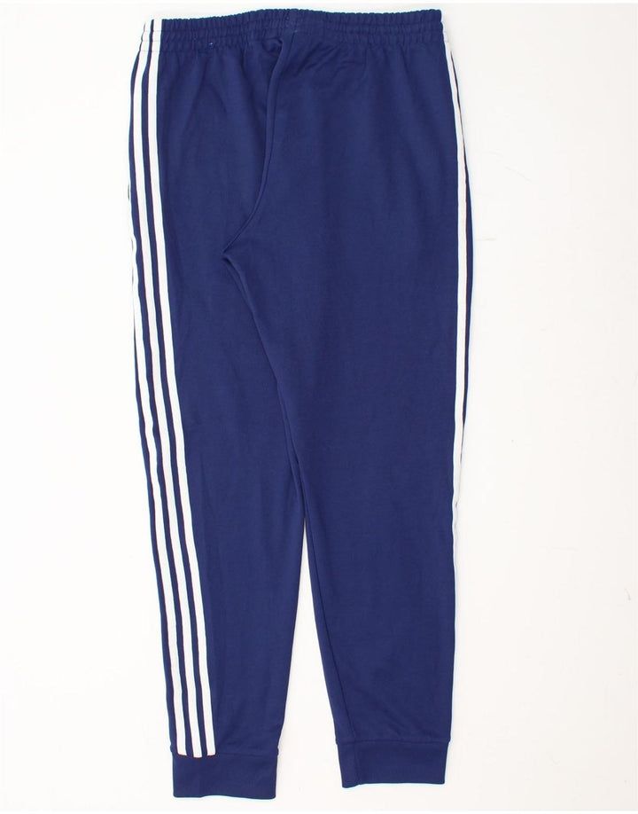 Calças de treino masculinas ADIDAS joggers grandes poliéster azul marinho