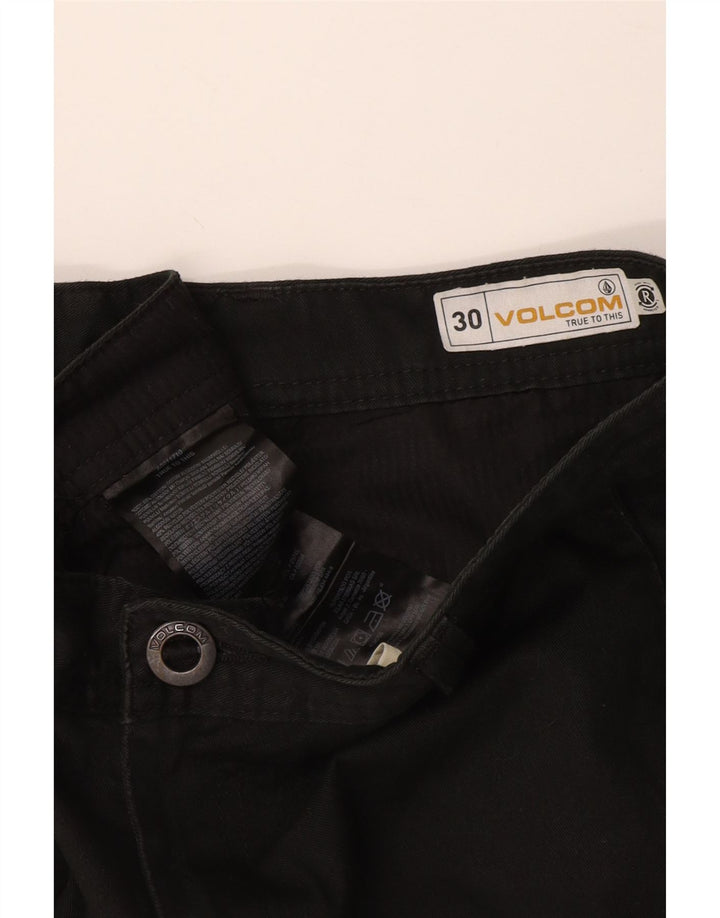 Volcom Mens Chino Shorts W30 Médio Algodão Azul Marinho