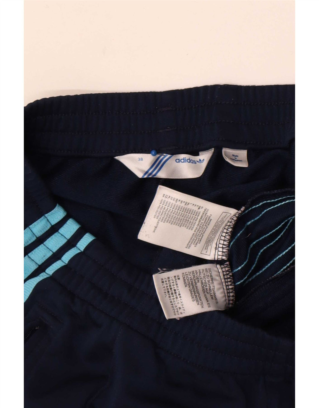 Calça de treino feminina Adidas EU 38 médio azul marinho poliéster