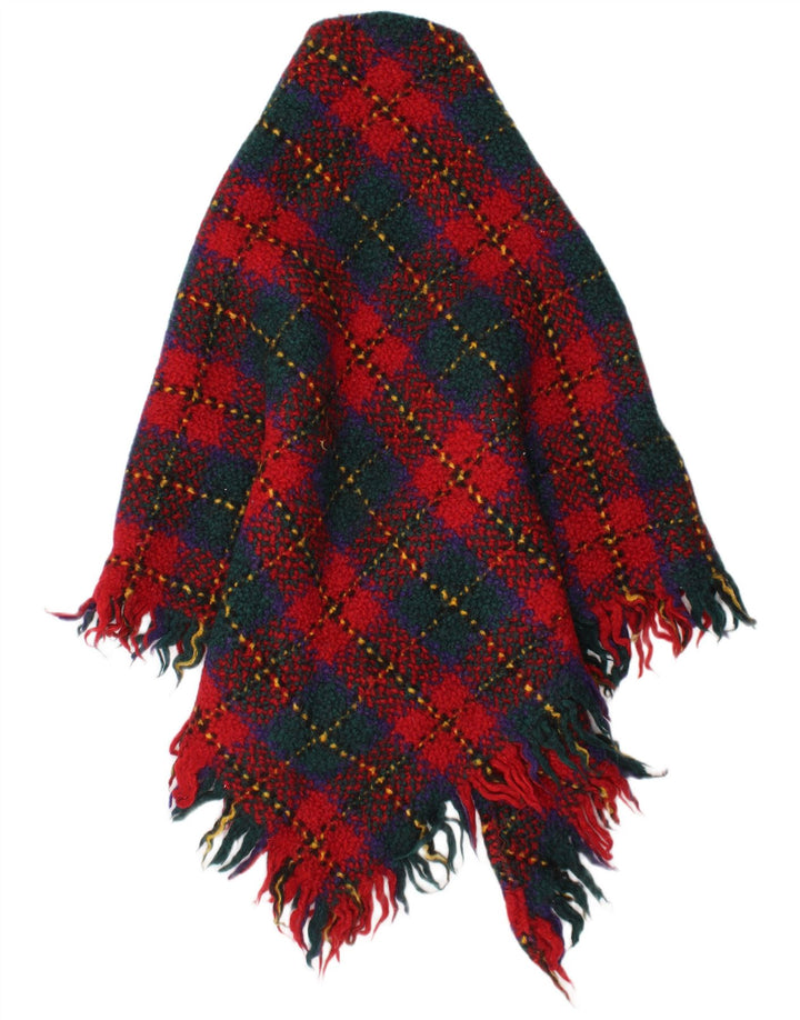 Branigan feminino tricô poncho xale tamanho único L31 xadrez multicolorido