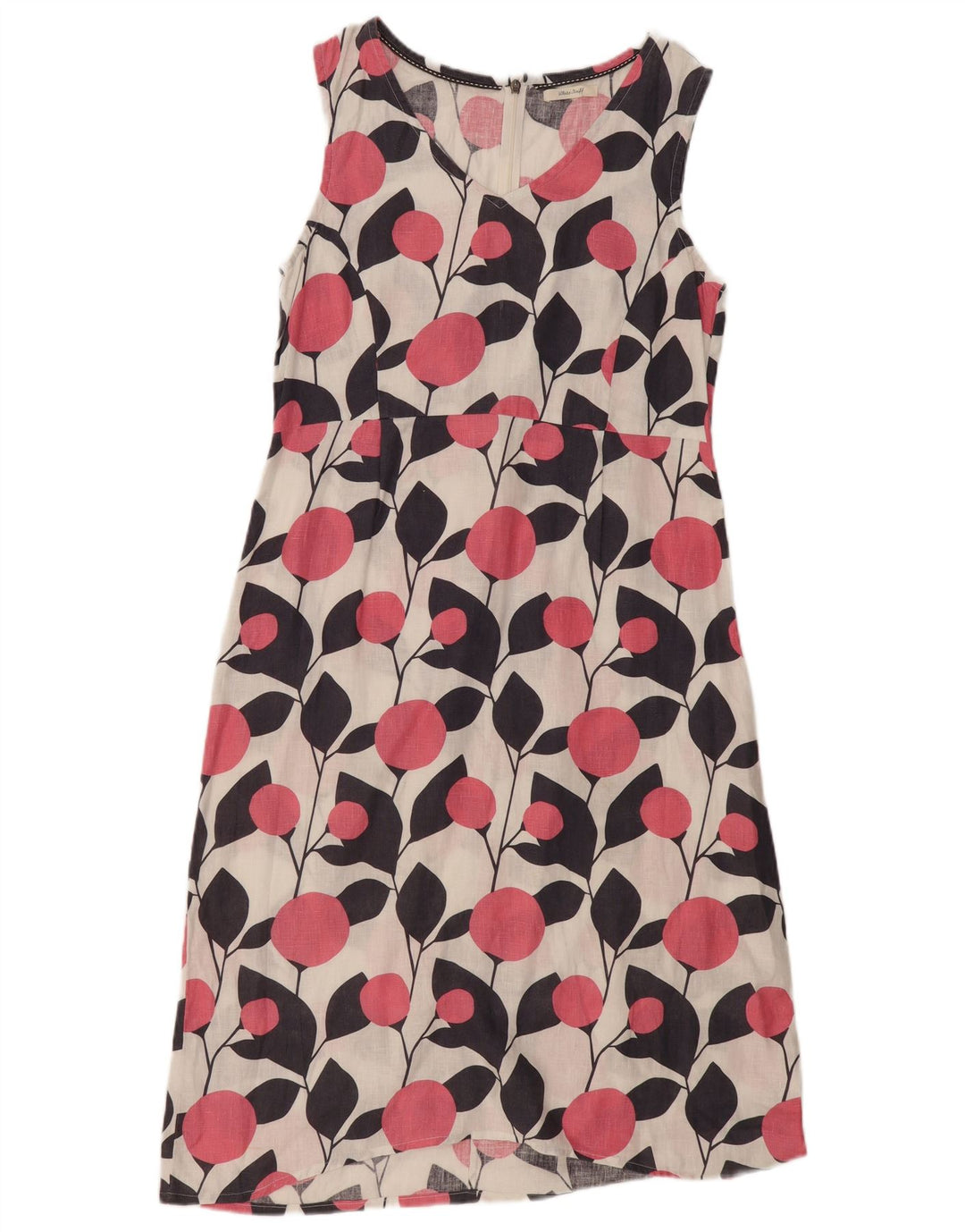 Vestido feminino branco sem mangas White Stuff UK 12 médio branco floral