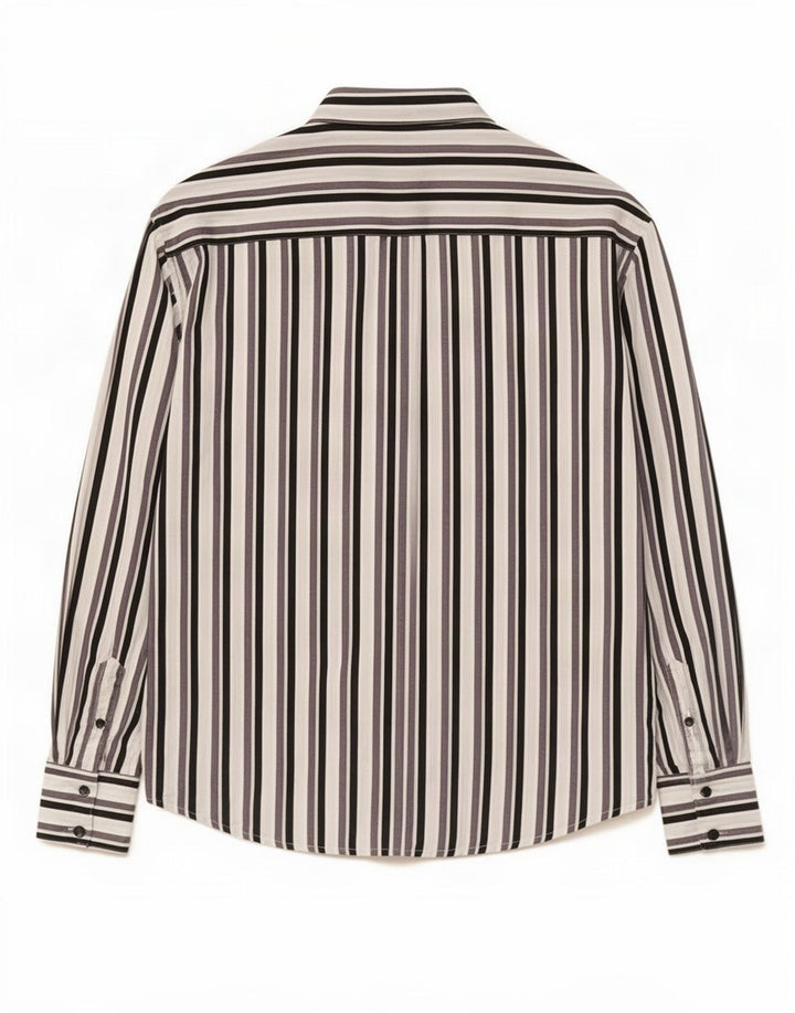 Camisa feminina Benetton UK 14 média listrada multicolorida