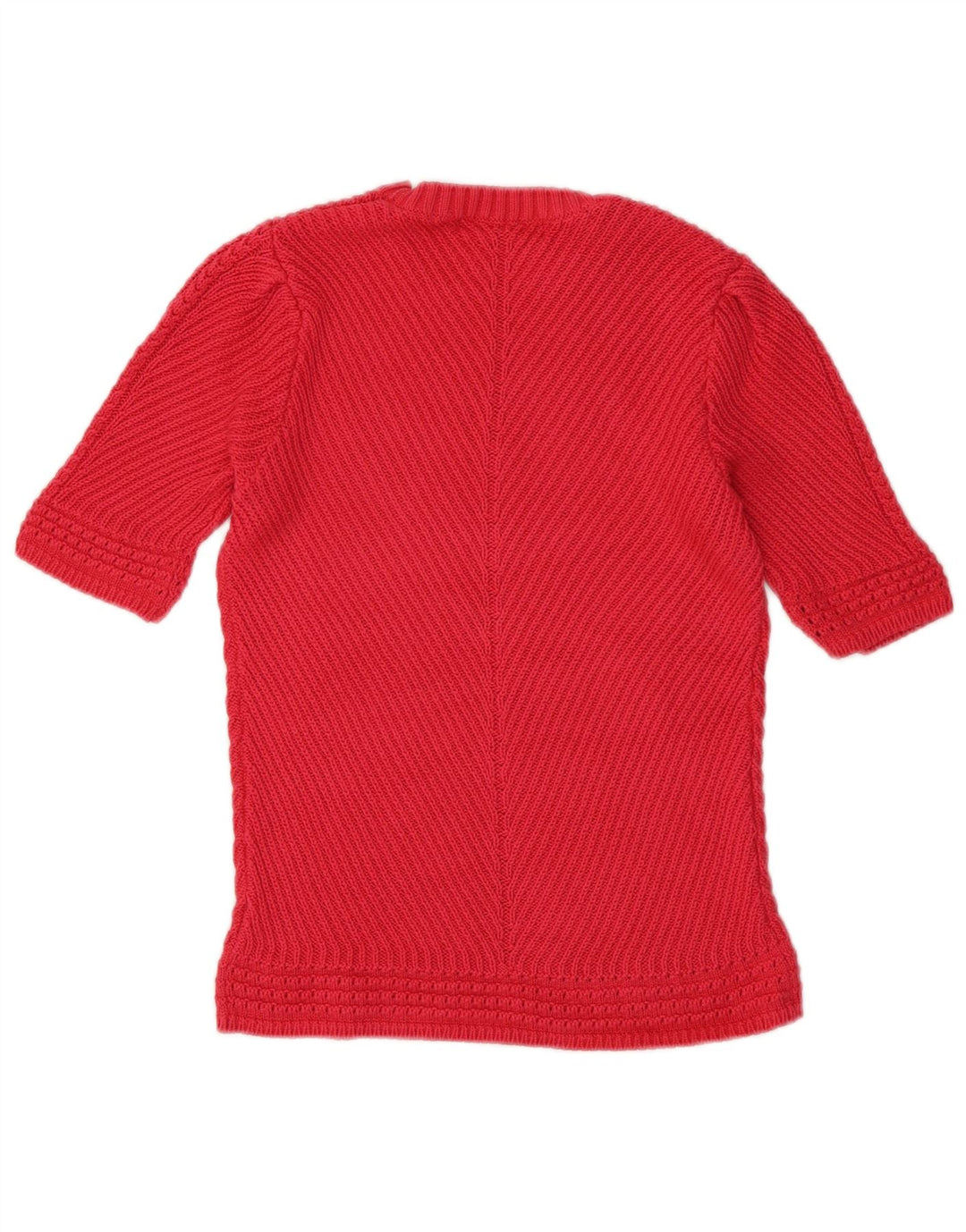 Suéter feminino Marks & Spencer com gola redonda, Reino Unido 10 pequeno rosa