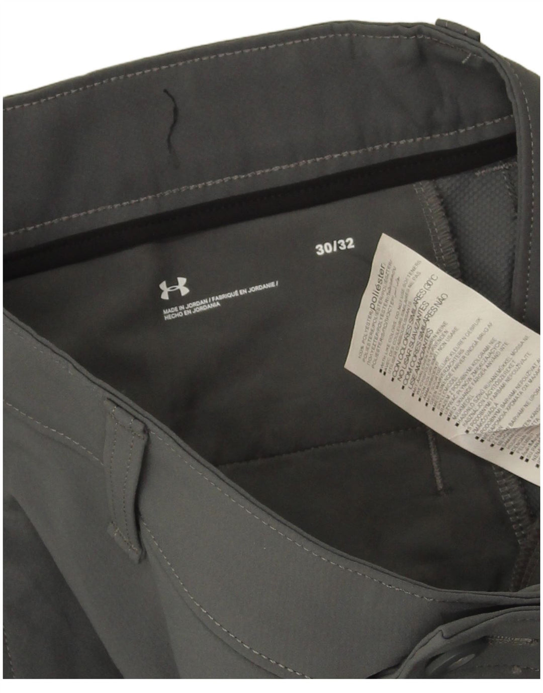 Under Armour Mens Slim Chino Calças W30 L32 Cinza Poliéster