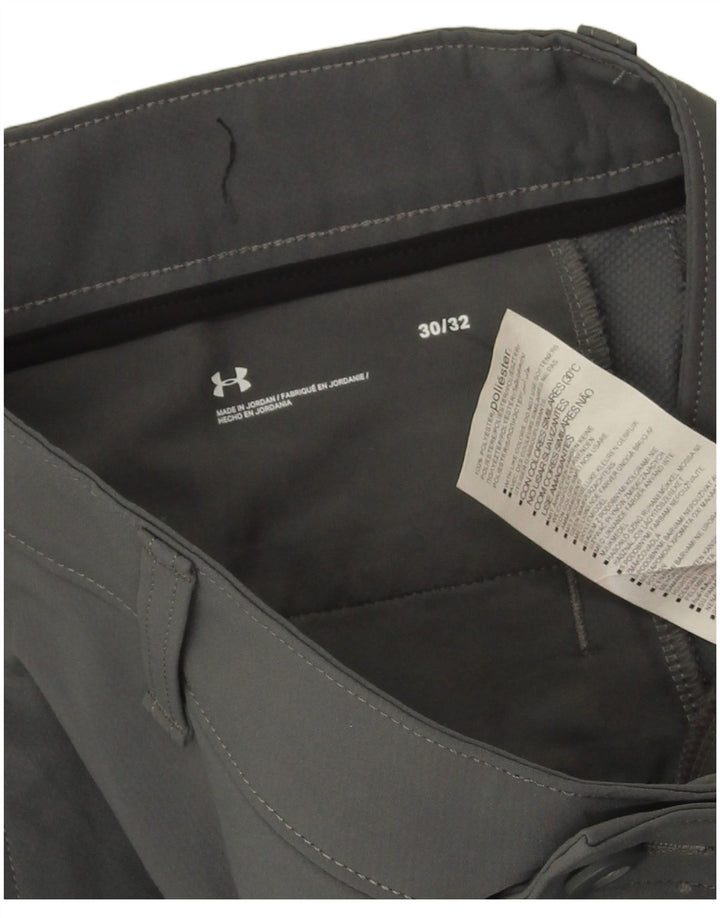 Under Armour Mens Slim Chino Calças W30 L32 Cinza Poliéster