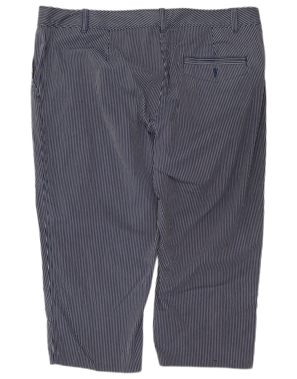Calça capri feminina de cintura alta Marks & Spencer Reino Unido 20 2XL W40 L21 azul marinho