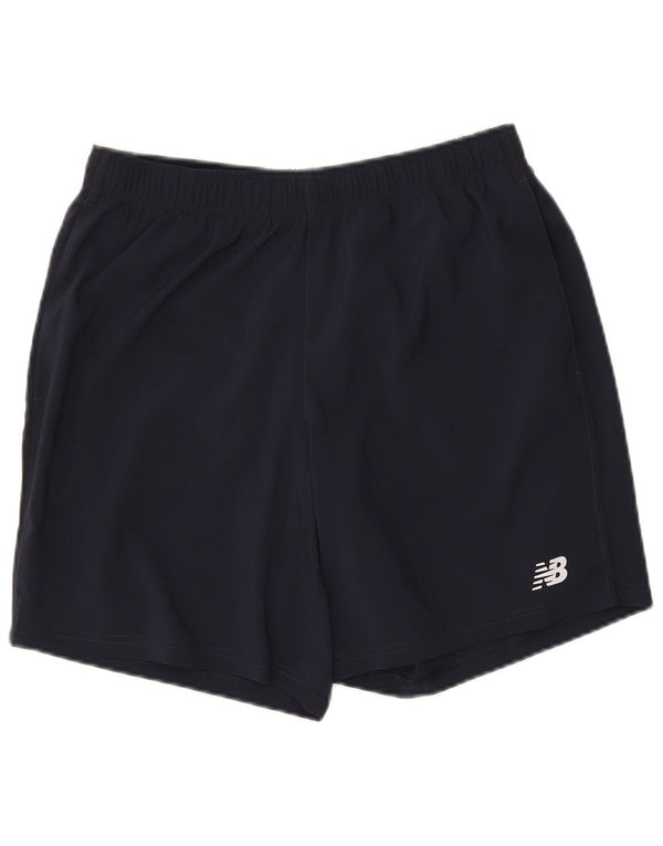 Shorts esportivos masculinos New Balance médio azul marinho
