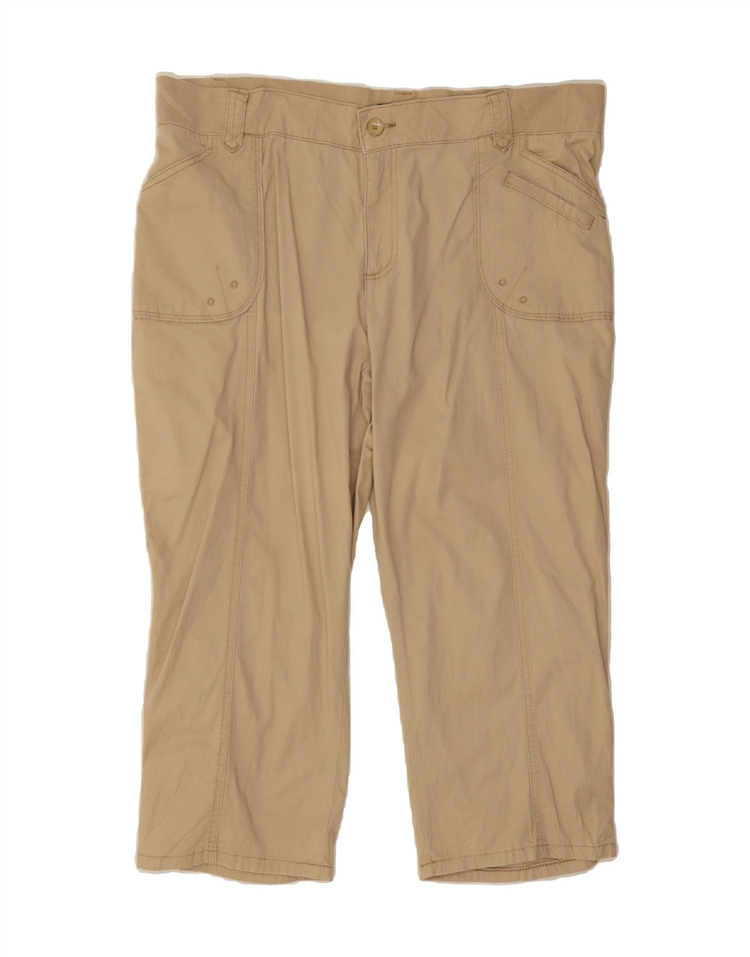 LEE Womens Relaxed Fit Capri Trousers US 20 3XL W40 L23 Beige Cotton Vintage Lee and Second-Hand Lee from Messina Hembry 