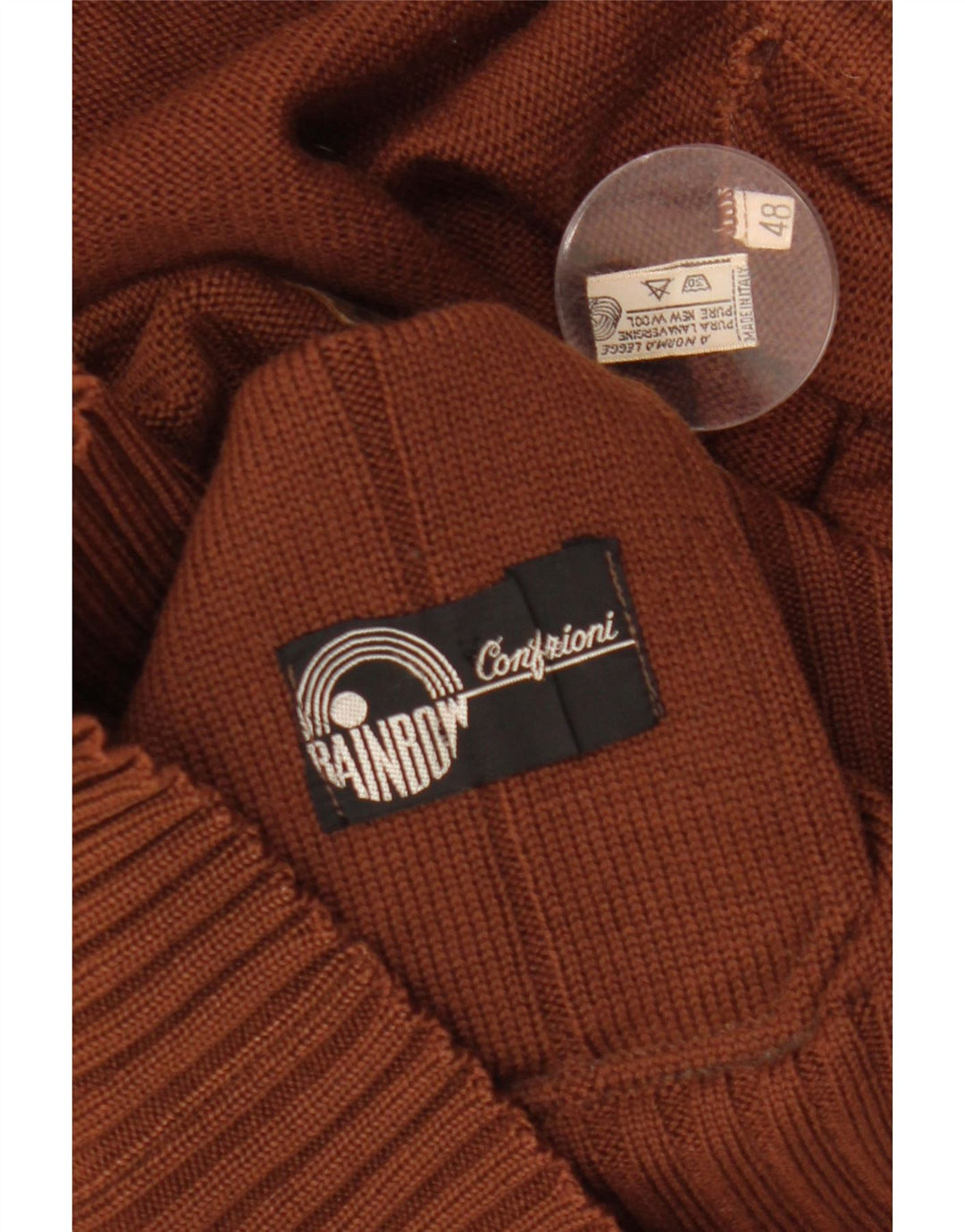 Suéter Cardigan Feminino Rainbow IT 48 XL Lã Marrom