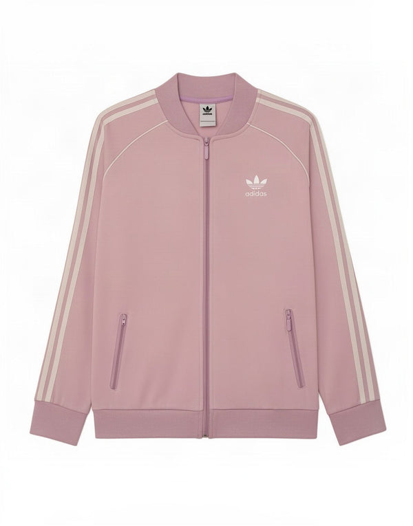 Adidas Womens Tracksuit Top Jacket UK 14 Grande Roxo Algodão