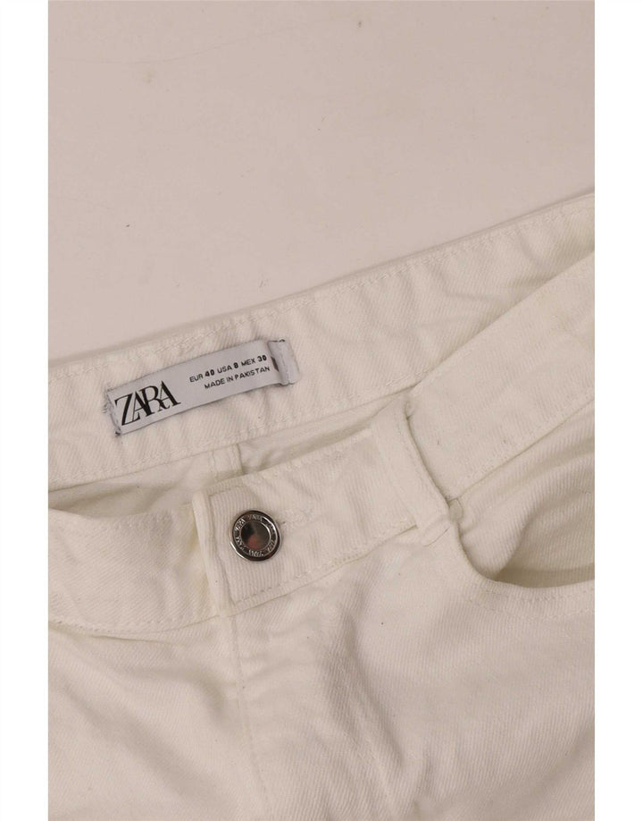 Shorts jeans feminino Zara EU 40 médio W30 branco