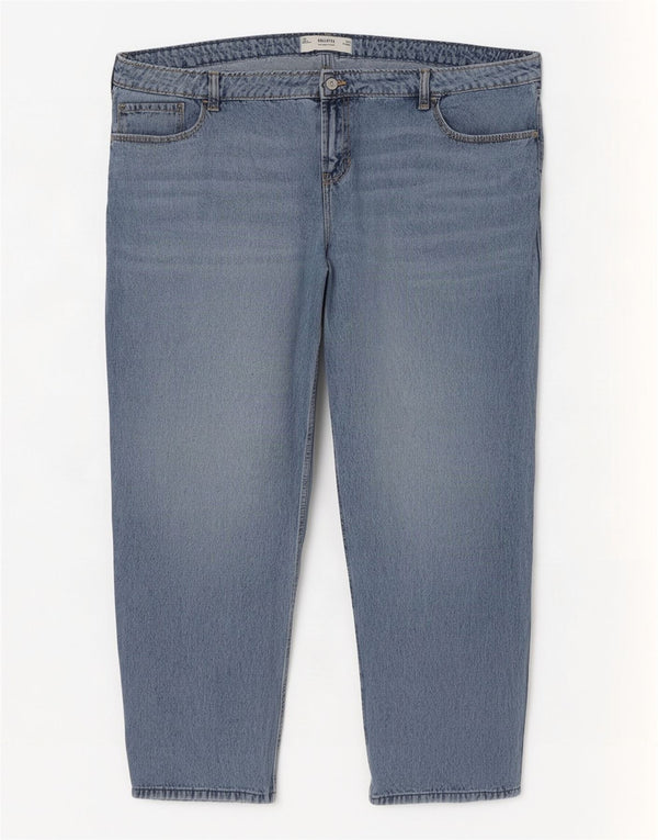 Calça jeans feminina Hollister cintura baixa solta EUA 20 3XL W35 L31 algodão azul