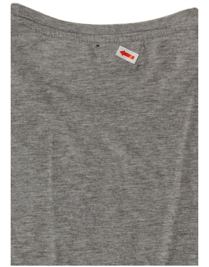 Camiseta feminina KAPPA com estampa gráfica UK 18 XL algodão cinza