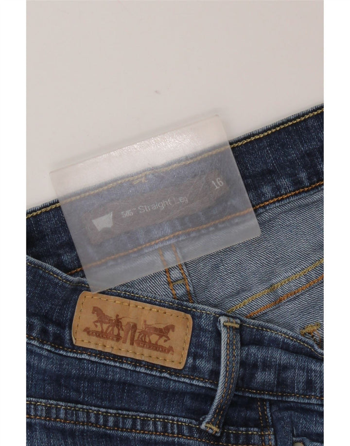Jeans feminino Levi's 505 Straight US 16 2XL W36 L29 Azul