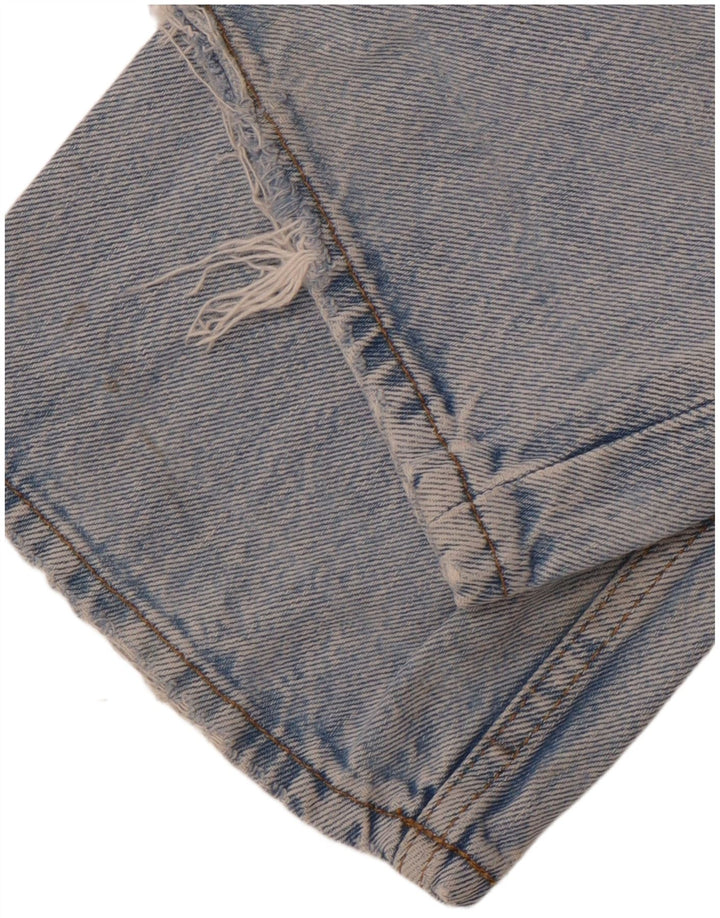 ZARA Calça jeans reta masculina desgastada UE 38 pequena W30 L30 azul
