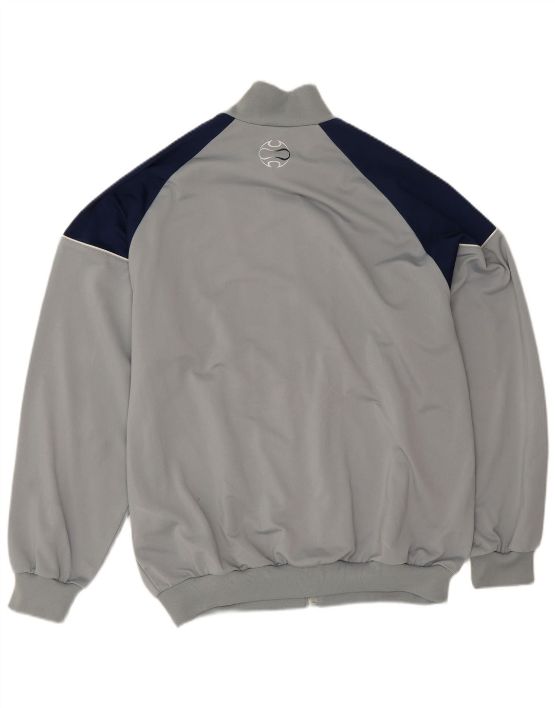Adidas Mens Tracksuit Top Jacket UK 42/44 Grande Cinza Colorblock Poliéster