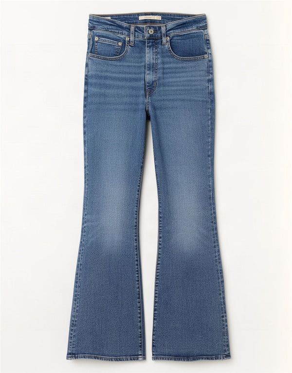 Calça jeans feminina Levi's 726 Flared W30 L30 azul algodão