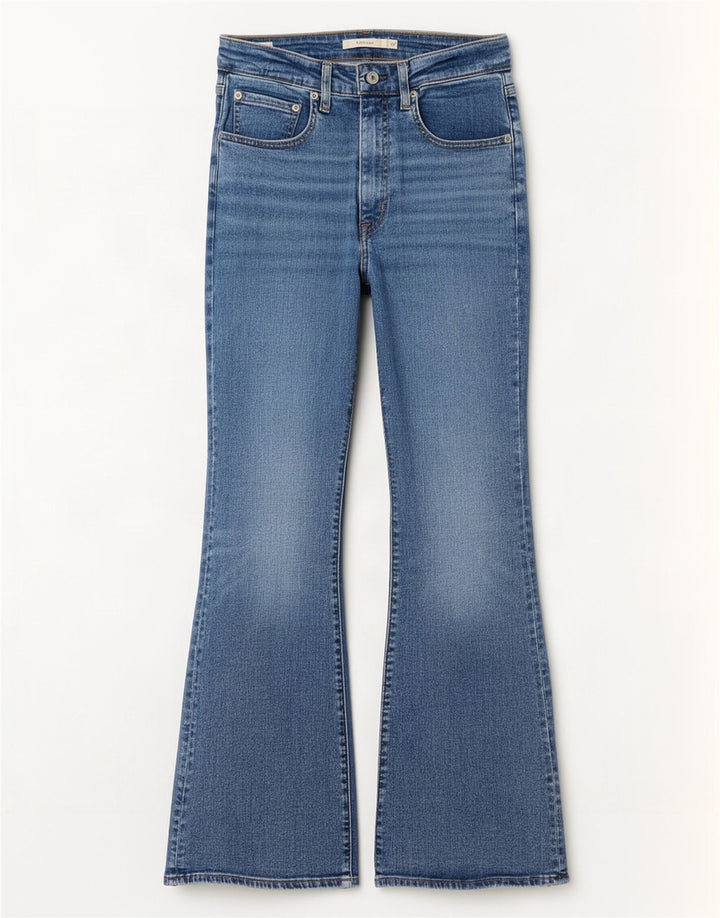 Calça jeans feminina Levi's 726 Flared W30 L30 azul algodão
