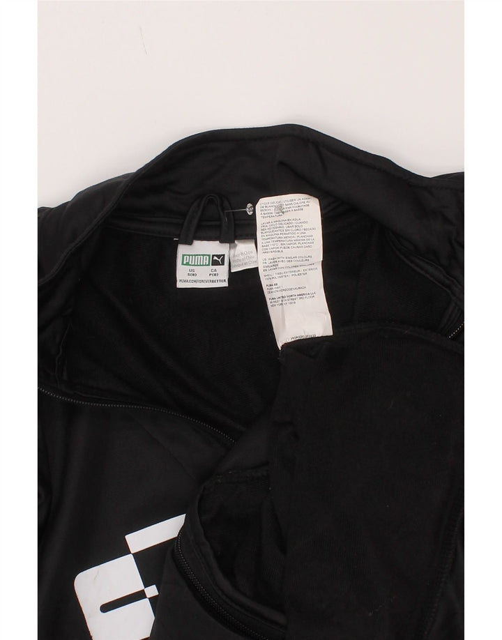Jaqueta Puma Boys Graphic Tracksuit Top 7-8 Anos Pequeno Poliéster Preto