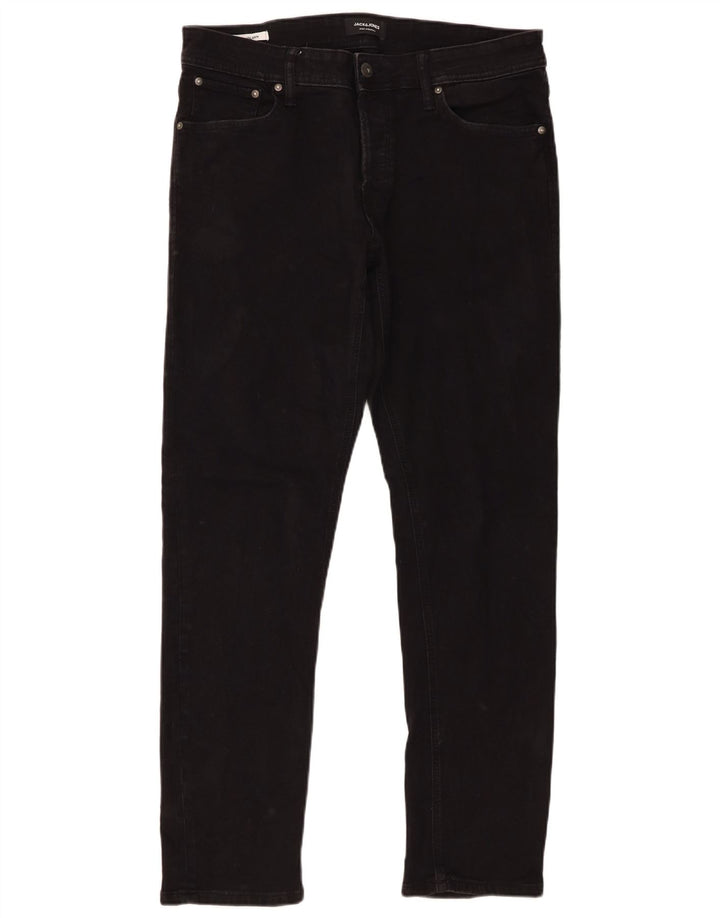 Jeans masculinos Jack & Jones Slim W34 L32 algodão preto