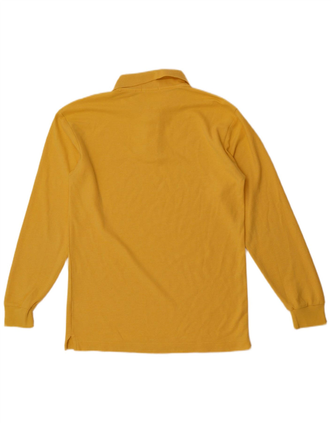 Polo masculino Fila manga comprida pequeno algodão amarelo