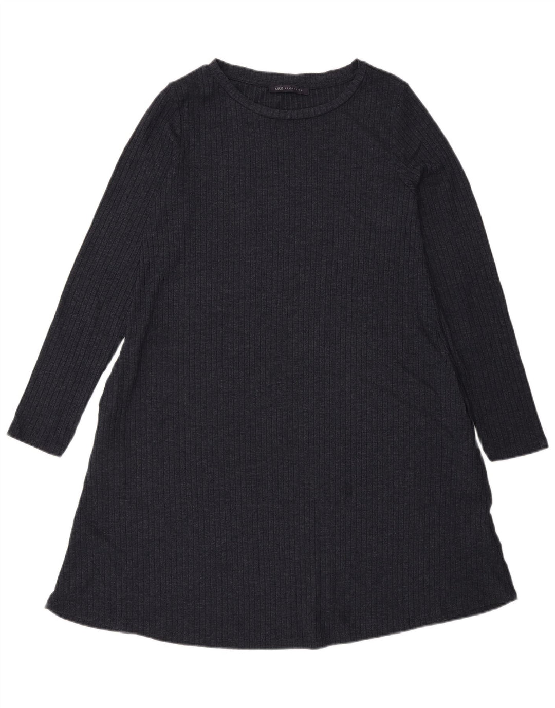 Vestido jumper feminino Marks & Spencer Reino Unido 10 pequeno poliéster cinza