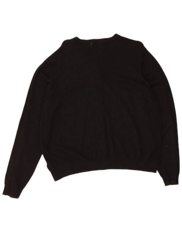 Suéter cardigã feminino Marks & Spencer UK 22 3XL preto viscose