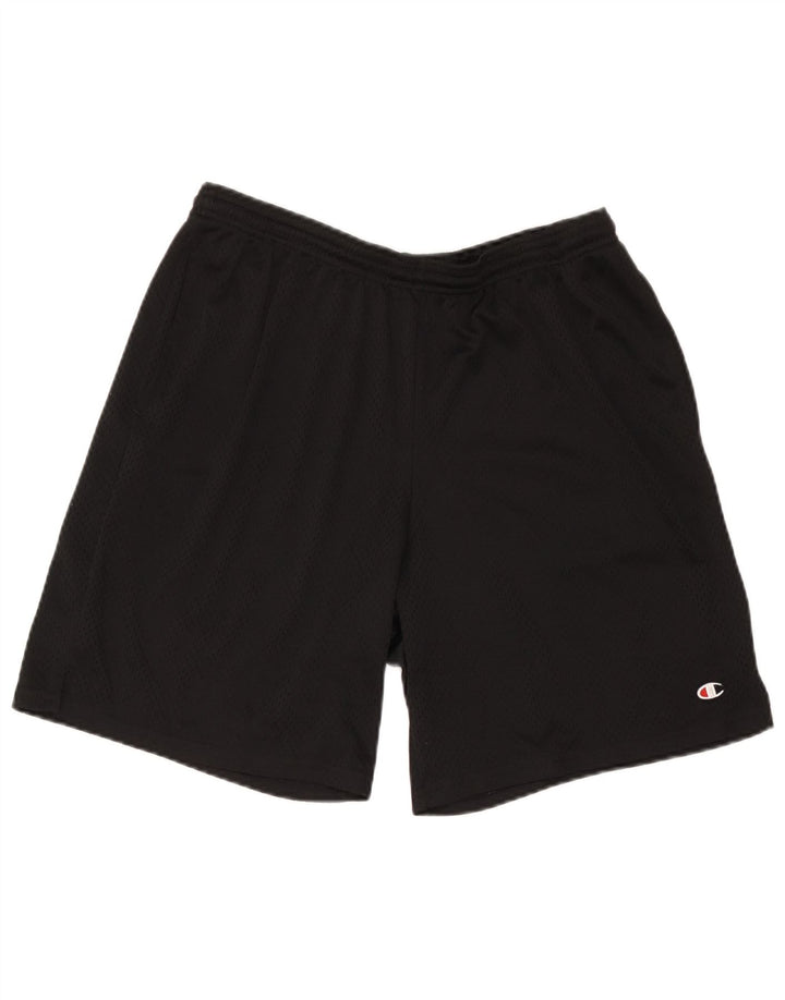 Shorts esportivos femininos Champion UK 14 grandes pretos