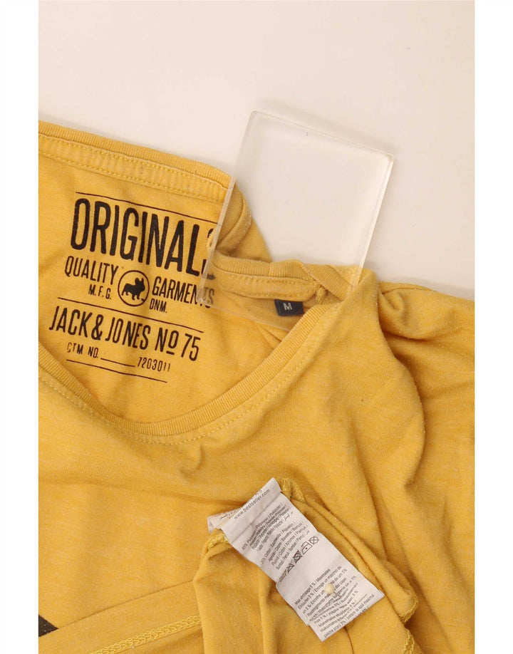 Jack & Jones Camiseta masculina gráfica Top poliéster amarelo médio
