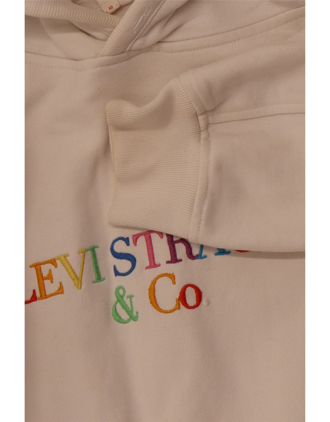 Suéter feminino com capuz gráfico oversized LEVI'S UK 14 Médio Off White