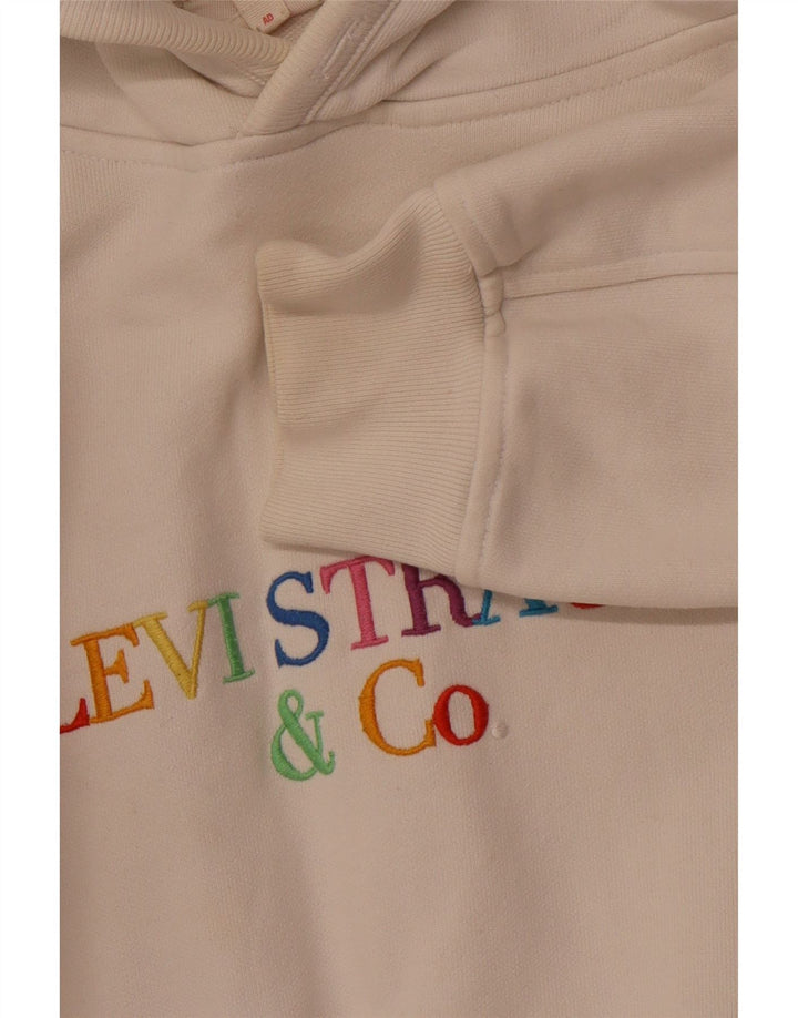 Suéter feminino com capuz gráfico oversized LEVI'S UK 14 Médio Off White