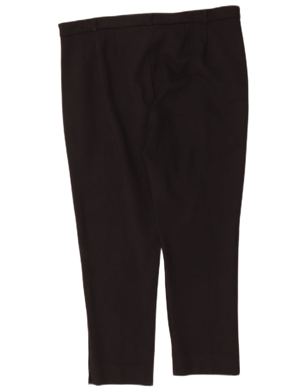 Calça feminina Marks & Spencer de terno reto UK 18 XL W36 L26 preta