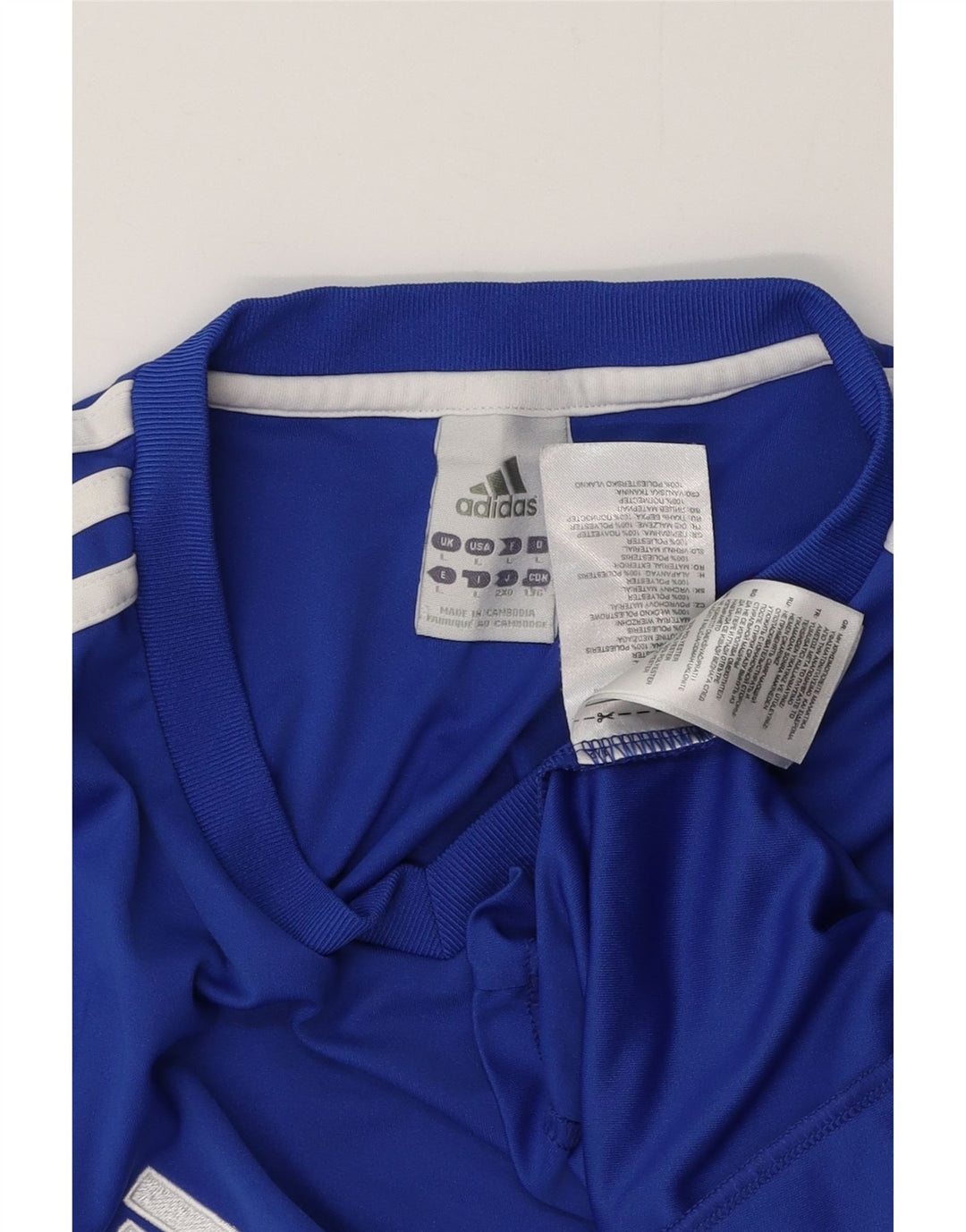 ADIDAS Mens Climalite Camiseta Top Grande Azul Poliéster