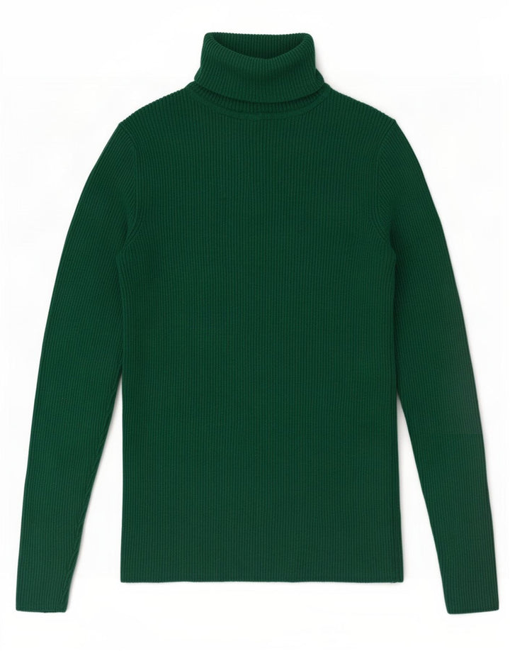 Suéter feminino Marks & Spencer com gola redonda e viscose verde pequena Reino Unido 10