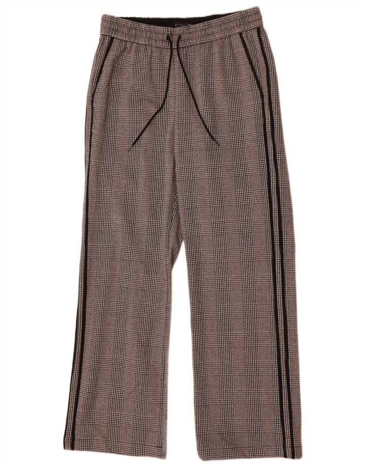 Calça feminina casual gráfica Marks & Spencer Reino Unido 12 médio W30 L29 cinza