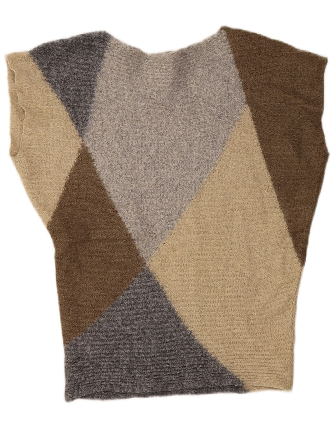 Suéter feminino BENETTON com gola canoa Reino Unido 14 médio multicolorido