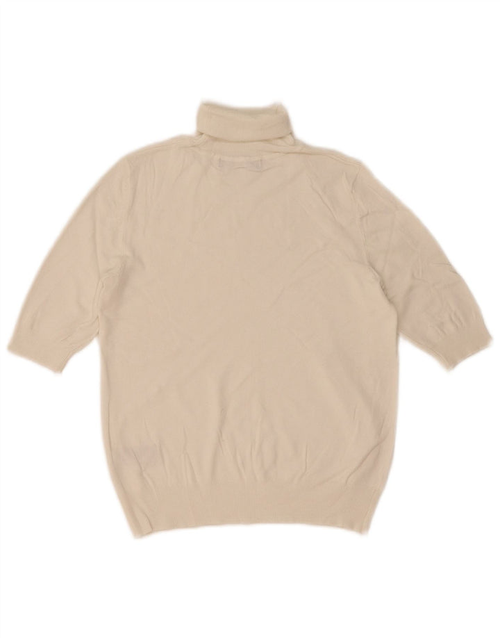 Suéter feminino Marks & Spencer com gola redonda Reino Unido 8 pequeno branco