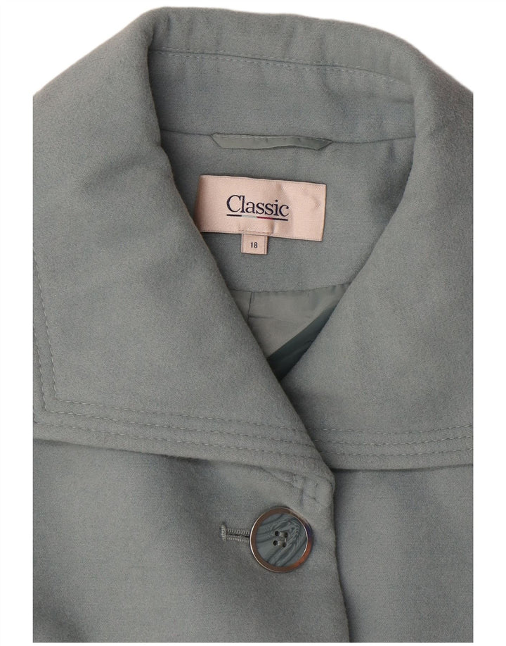 Jaqueta blazer feminina CLASSIC com 4 botões UK 18 XL azul poliéster