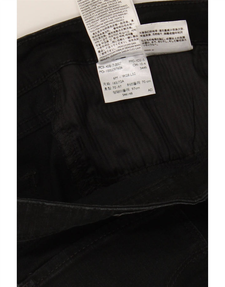 Jeans femininos LEVI'S Jegging W28 L27 algodão preto