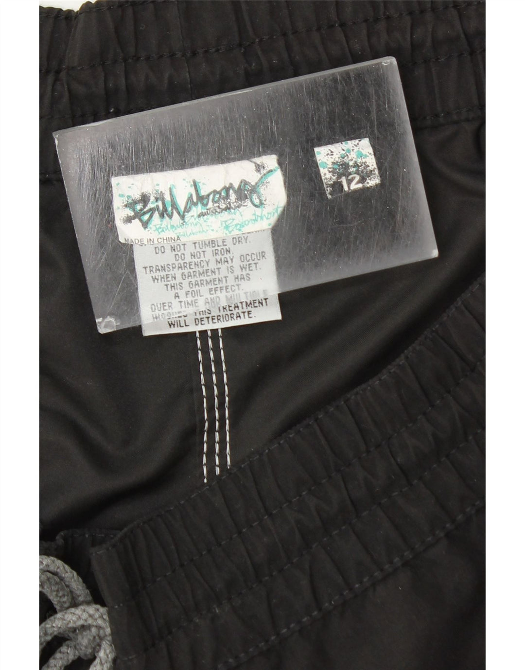 Calção de banho feminino BILLABONG gráfico US 12 grande poliéster preto