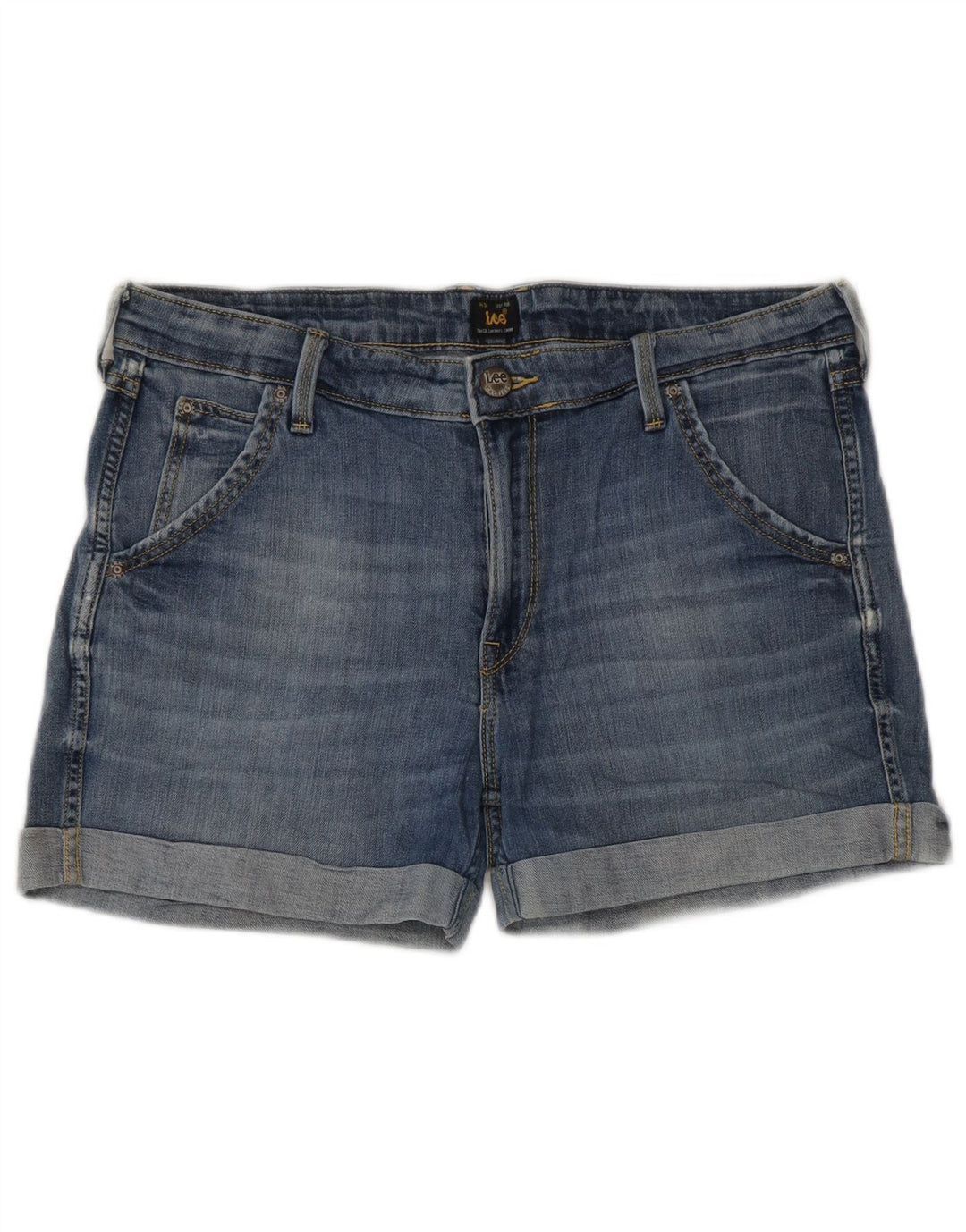 Shorts jeans Logger feminino LEE W31 algodão azul médio
