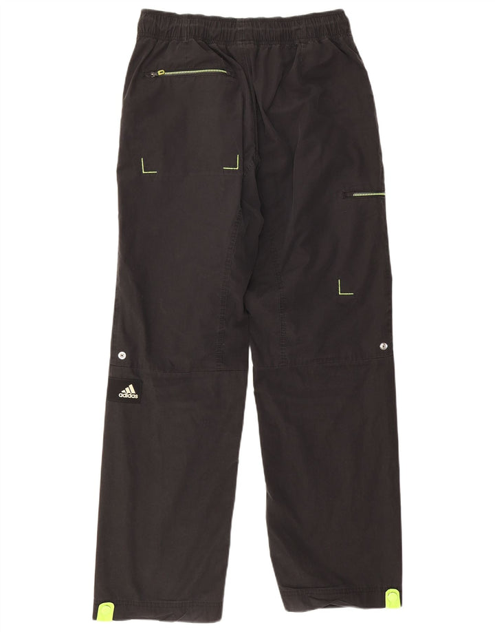 Calça cargo reta masculina Adidas pequena W28 L32 poliéster preto