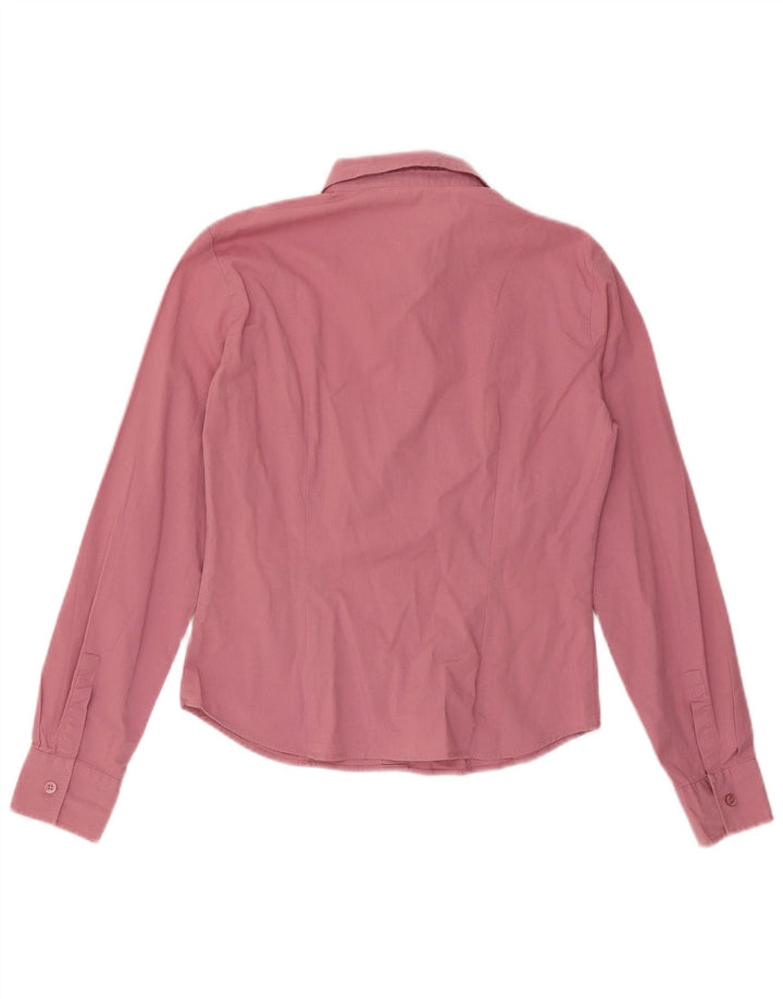Camisa feminina BENETTON UK 12 rosa médio