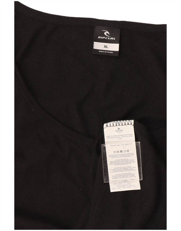 Rip Curl Mens Colete Top XL Algodão Preto