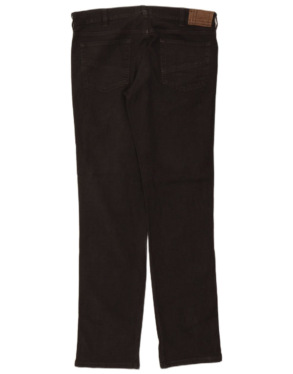 Burberry Mens Slim Calça Casual W36 L35 Algodão Preto