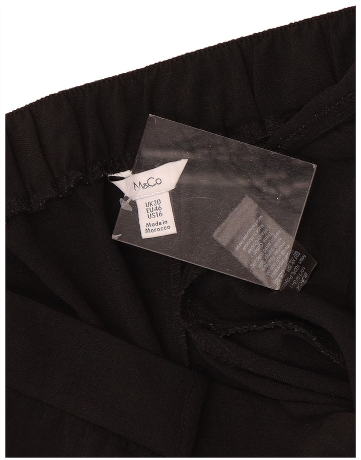 M&Co Shorts Chino Feminino UK 20 2XL W40 Poliéster Preto